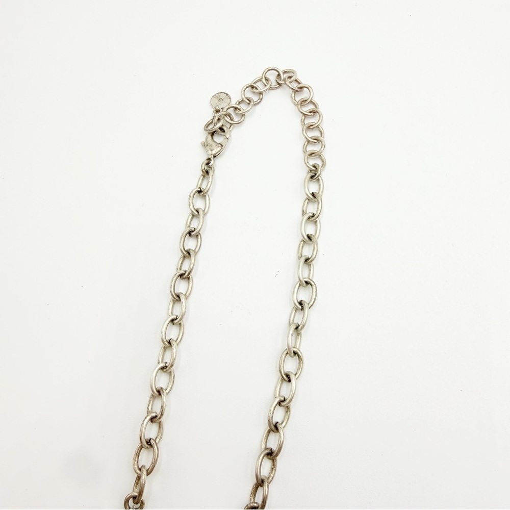 Stella & Dot Elodie Silvertone Floral Statement Necklace Rhinestone - Picture 6 of 10
